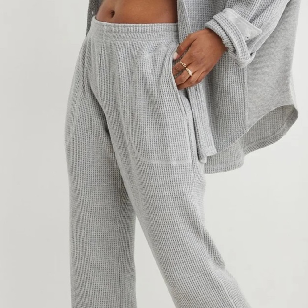 AERIE | Wide Leg Waffle Pant